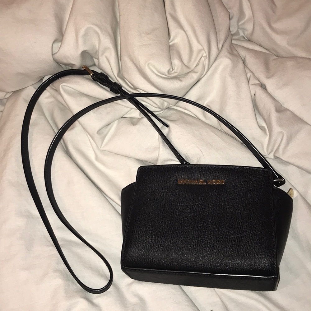 Michael Kora Selma Mini Saffiano Leather Crossbody